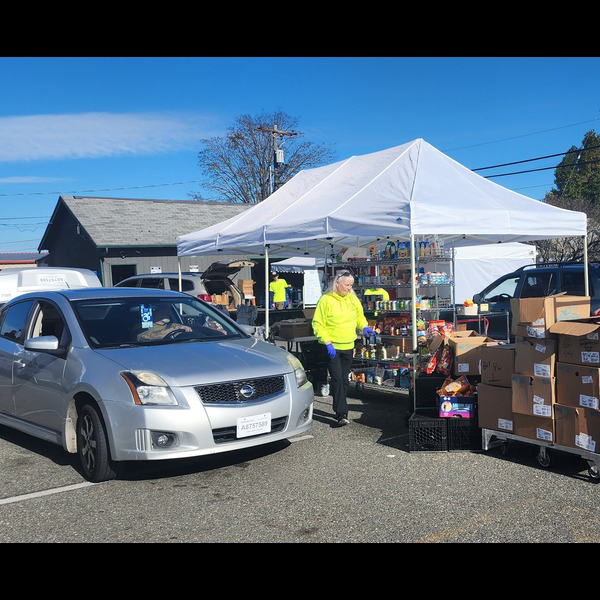 A large logo depicting the news story SEQUIM FOOD BANK BRACES FOR FUNDING CUTOFF OF SNAP FOOD STAMP PROGRAM  